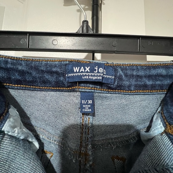 Wax Jean High-Rise Dark Blue Distressed Jeans - Picture 9 of 9